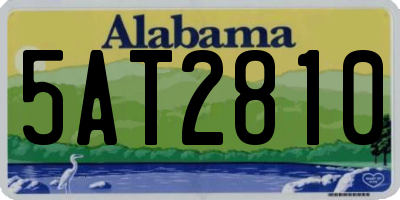 AL license plate 5AT2810