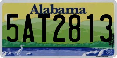 AL license plate 5AT2813