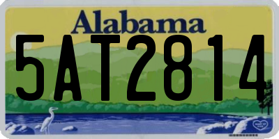 AL license plate 5AT2814
