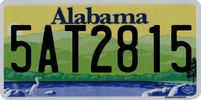 AL license plate 5AT2815