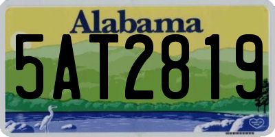 AL license plate 5AT2819
