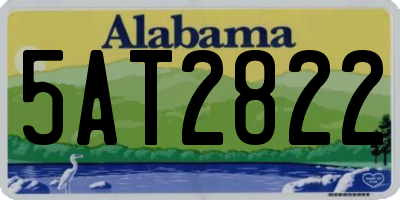 AL license plate 5AT2822