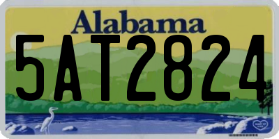 AL license plate 5AT2824