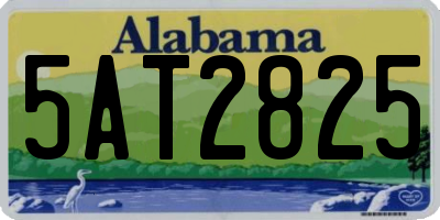 AL license plate 5AT2825