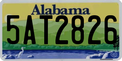 AL license plate 5AT2826