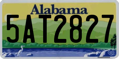 AL license plate 5AT2827