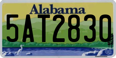 AL license plate 5AT2830