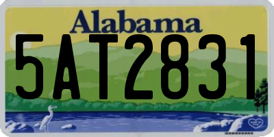 AL license plate 5AT2831