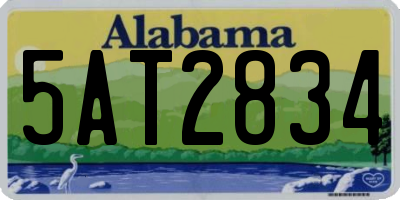 AL license plate 5AT2834