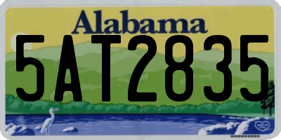 AL license plate 5AT2835