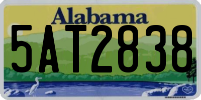 AL license plate 5AT2838
