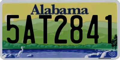 AL license plate 5AT2841