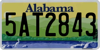 AL license plate 5AT2843