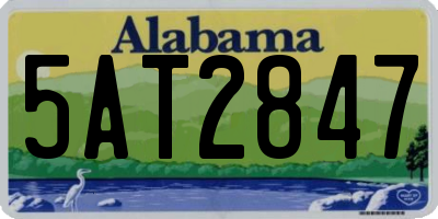 AL license plate 5AT2847