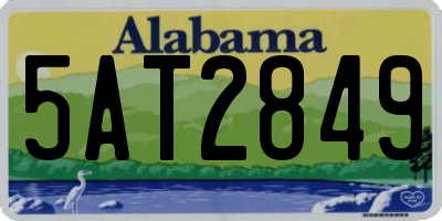 AL license plate 5AT2849