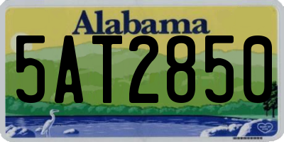AL license plate 5AT2850