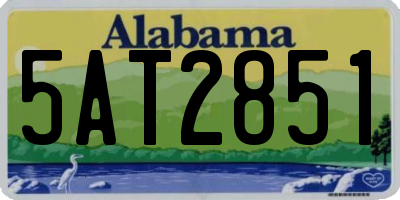 AL license plate 5AT2851