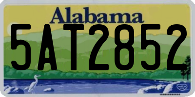 AL license plate 5AT2852