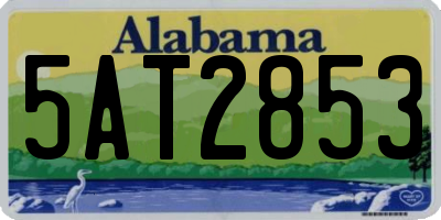 AL license plate 5AT2853