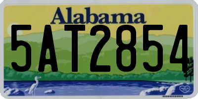 AL license plate 5AT2854
