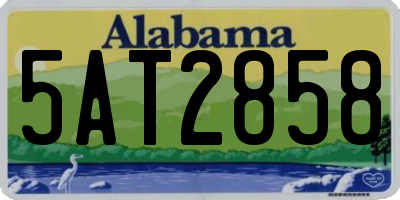 AL license plate 5AT2858