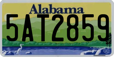 AL license plate 5AT2859