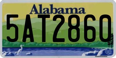 AL license plate 5AT2860