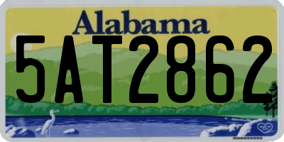 AL license plate 5AT2862
