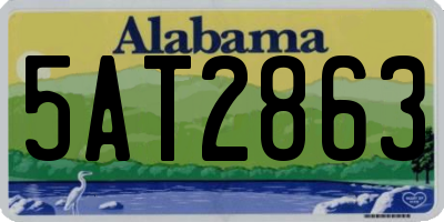 AL license plate 5AT2863