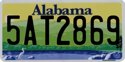 AL license plate 5AT2869