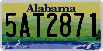 AL license plate 5AT2871