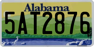 AL license plate 5AT2876