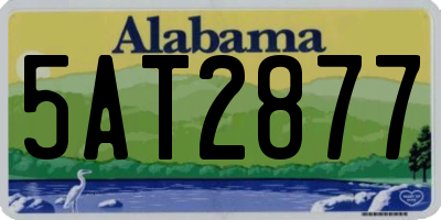 AL license plate 5AT2877
