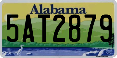 AL license plate 5AT2879