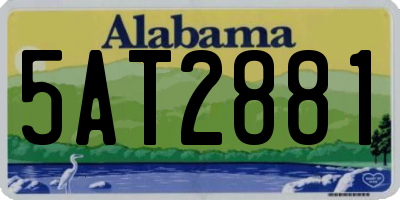 AL license plate 5AT2881