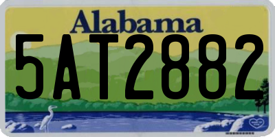 AL license plate 5AT2882