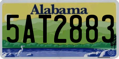 AL license plate 5AT2883