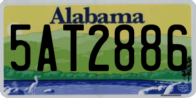 AL license plate 5AT2886