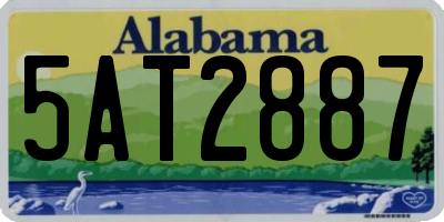 AL license plate 5AT2887