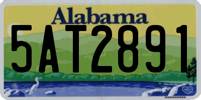 AL license plate 5AT2891