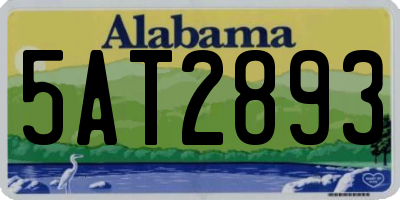 AL license plate 5AT2893