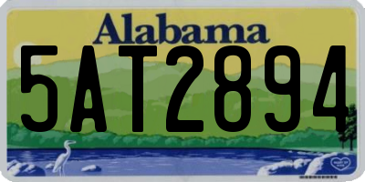 AL license plate 5AT2894