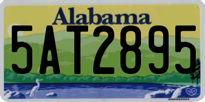 AL license plate 5AT2895