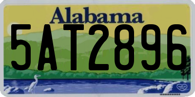 AL license plate 5AT2896