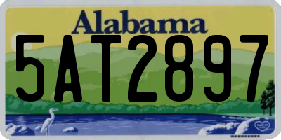 AL license plate 5AT2897