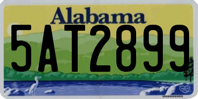 AL license plate 5AT2899