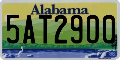 AL license plate 5AT2900