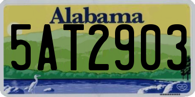 AL license plate 5AT2903