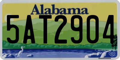 AL license plate 5AT2904