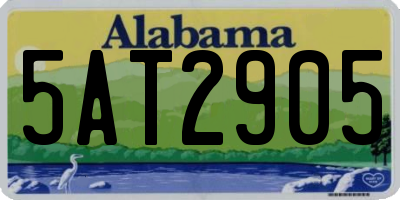AL license plate 5AT2905